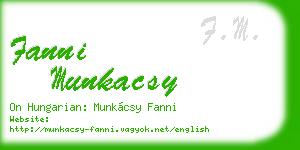 fanni munkacsy business card